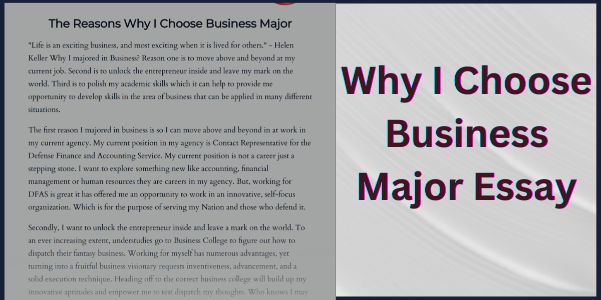 business major essay