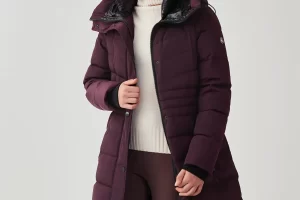 Women's Long Puffer Coat with Drop Hood