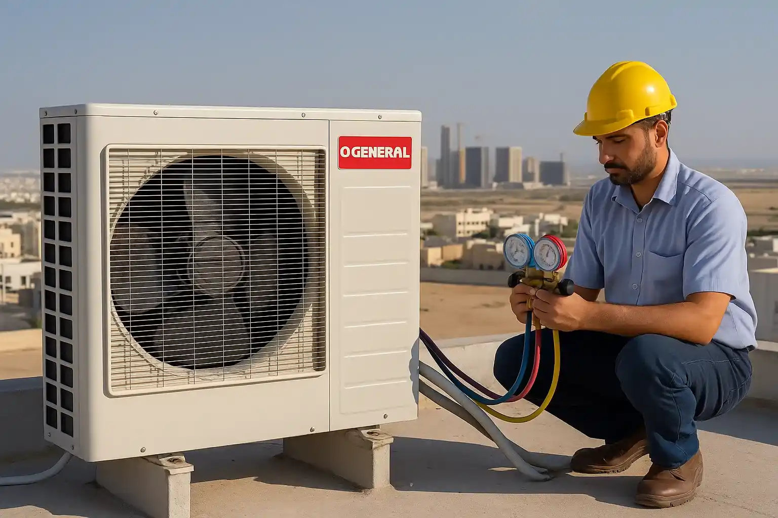 How efficient is O General central AC in UAE