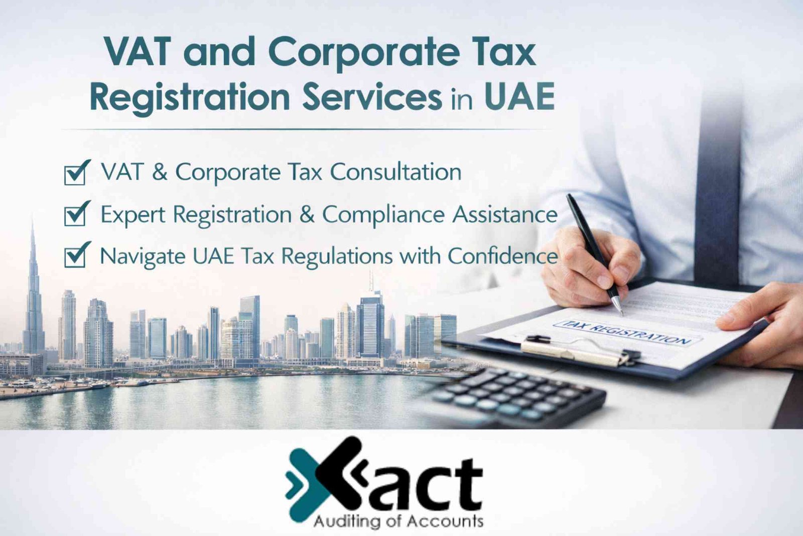 VAT and Corporate Tax Registration Services UAE Xact Auditing